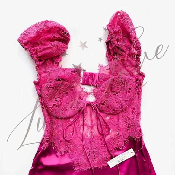 FOR LOVE & LEMONS Casey Maxi Dress in Pink NWT - Picture 4 of 11